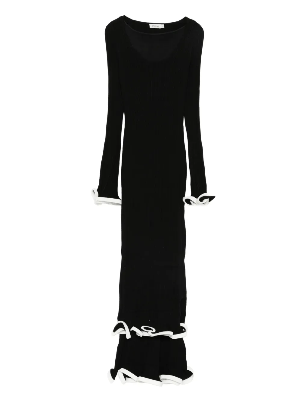 Simkhai Solani ruffled midi dress | Black | Image 1