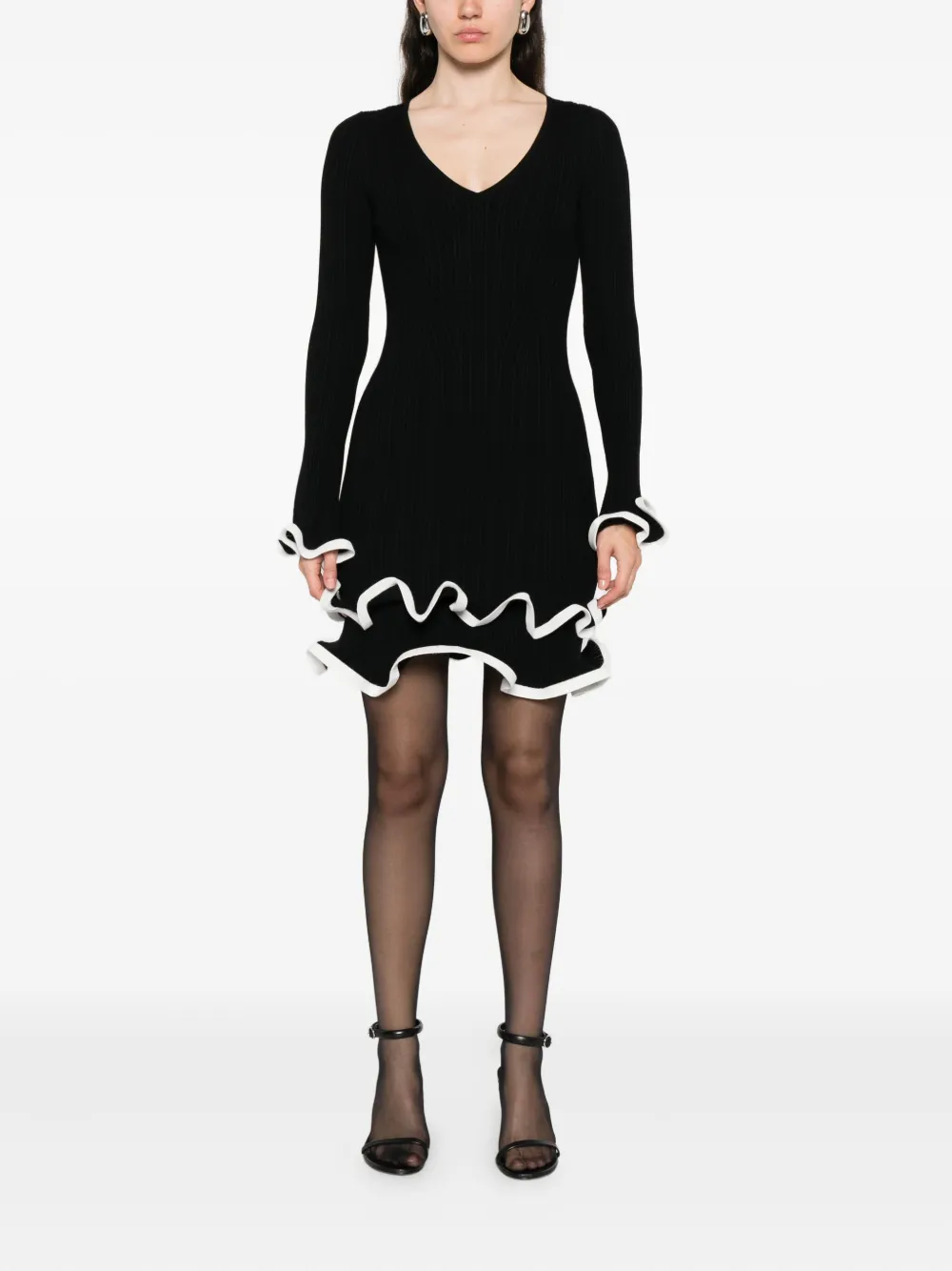 Simkhai Avalon ruffled mini dress - Zwart