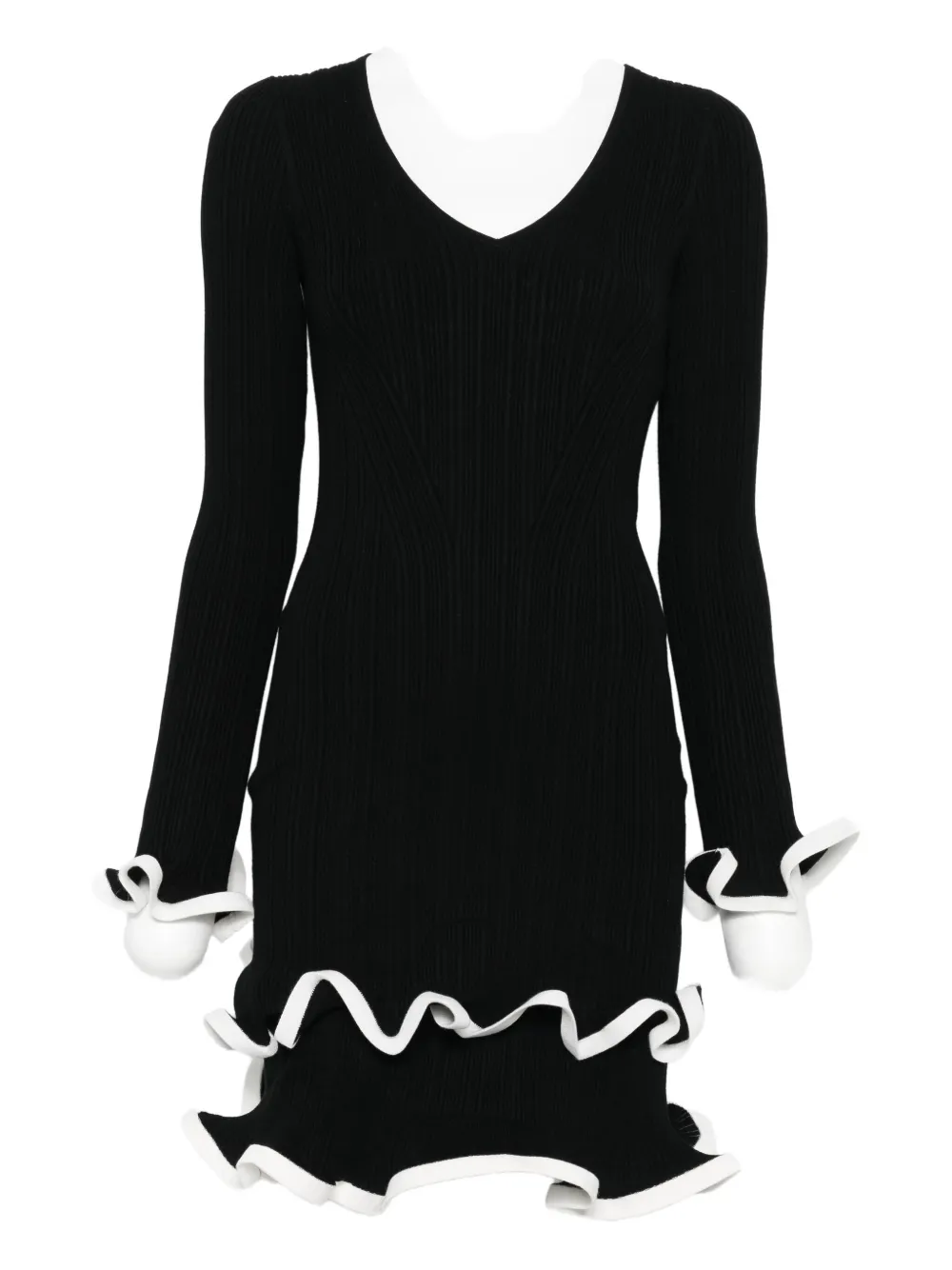 Simkhai Avalon ruffled mini dress - ブラック Simkhai Avalon ruffled mini dress - ブラック