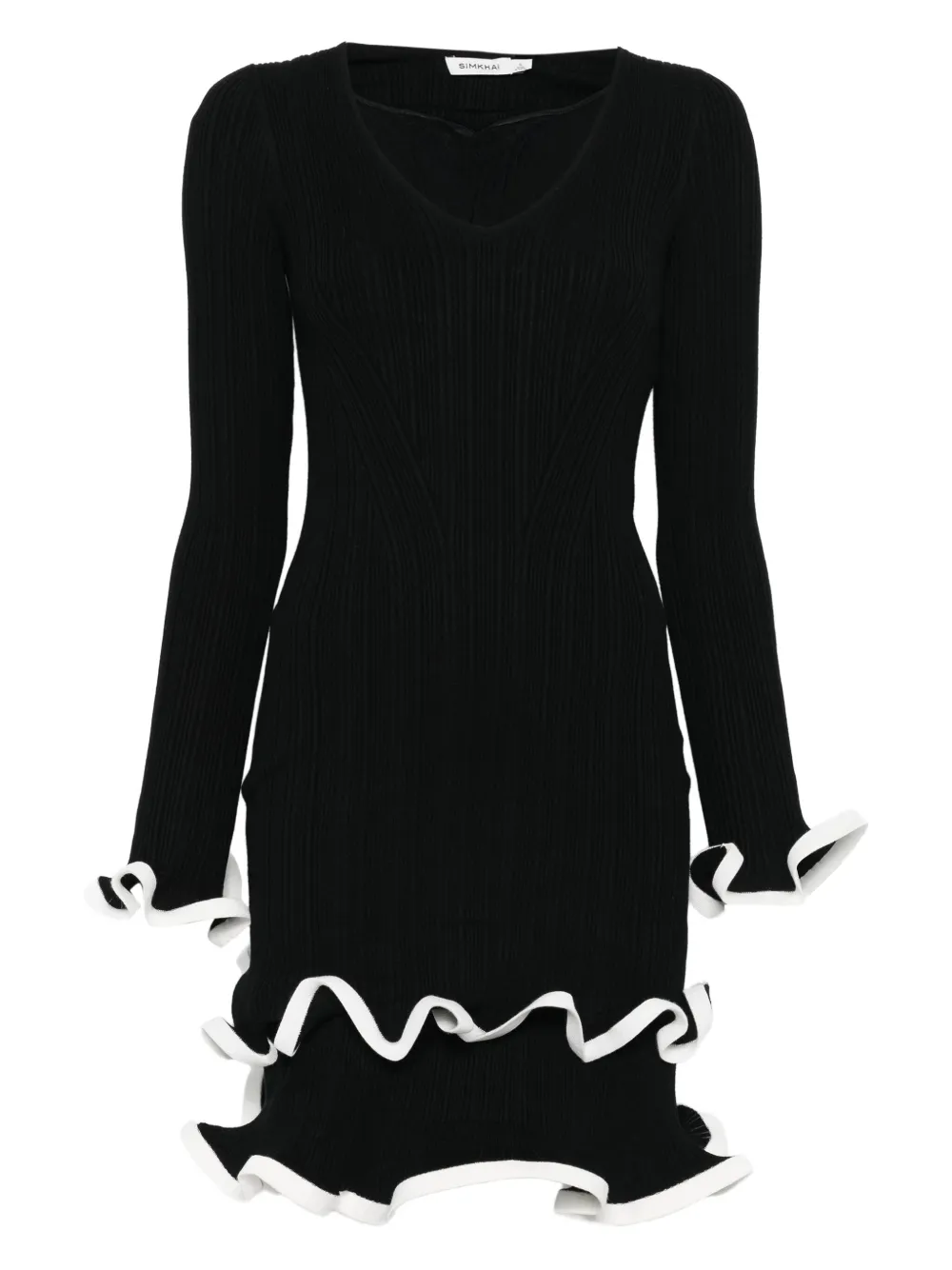 Simkhai Gerüschtes Avalon Minikleid | Schwarz | Image 1