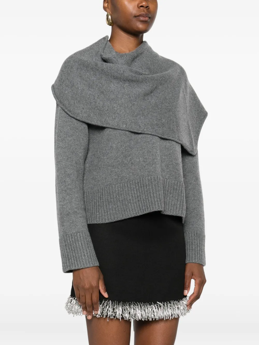 Simkhai Scarf-detail Sweater In Gray
