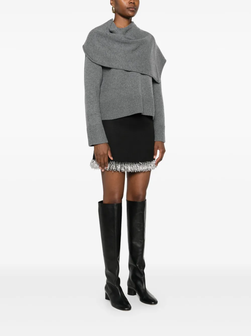 Simkhai Trui met sjaaldetail Grijs