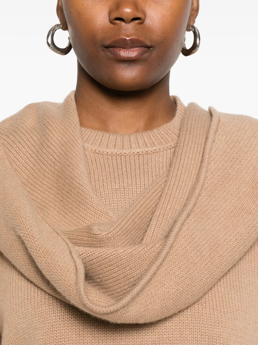 Simkhai Trui met sjaaldetail Bruin