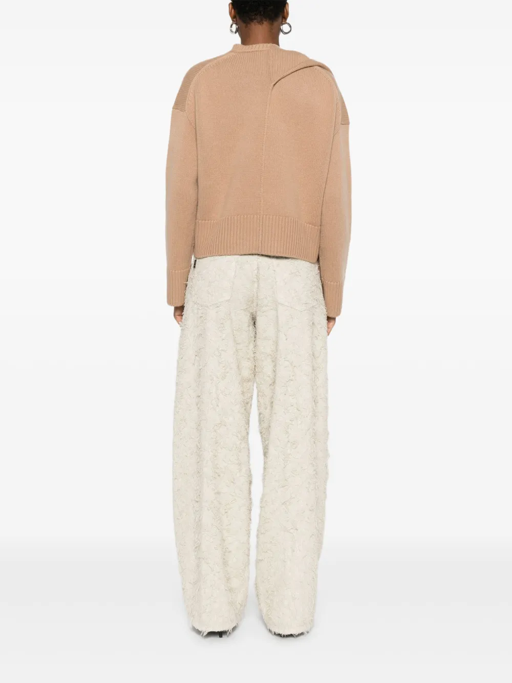 Simkhai Trui met sjaaldetail Bruin