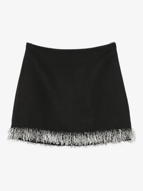 SIMKHAI  beaded-fringe mini skirt