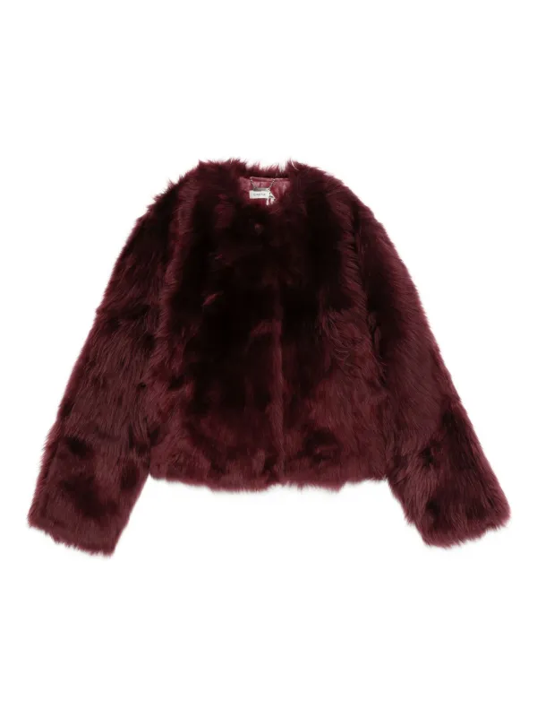 Simkhai Natasha Faux-fur Jacket in Red