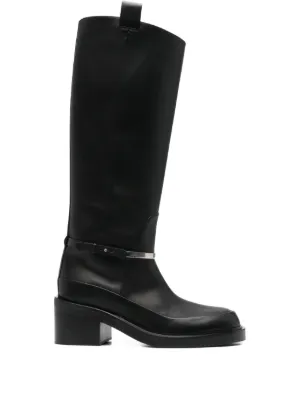 Dolce & Gabbana logo-plaque Equestrian Boots | Black | FARFETCH