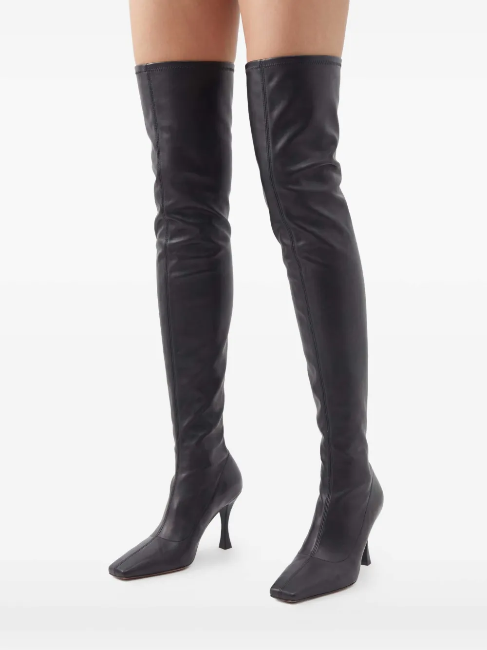 Proenza Schouler Trap Knee-high Boots in Black, view 2