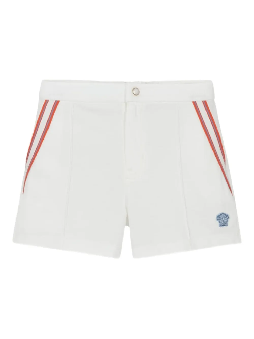 Versace Kids' Stripe-detail Shorts In White