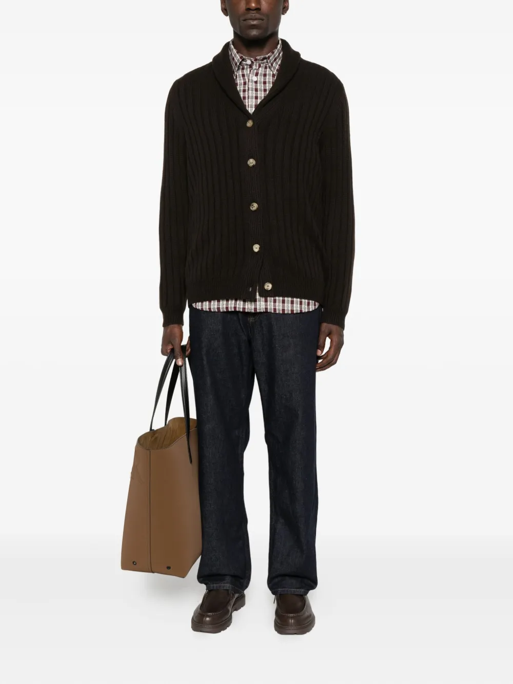 arch4 Mr Denver ribbed shawl-collar cardigan | Cardigans | Image 2