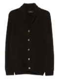 arch4 Mr Denver ribbed shawl-collar cardigan - Brown
