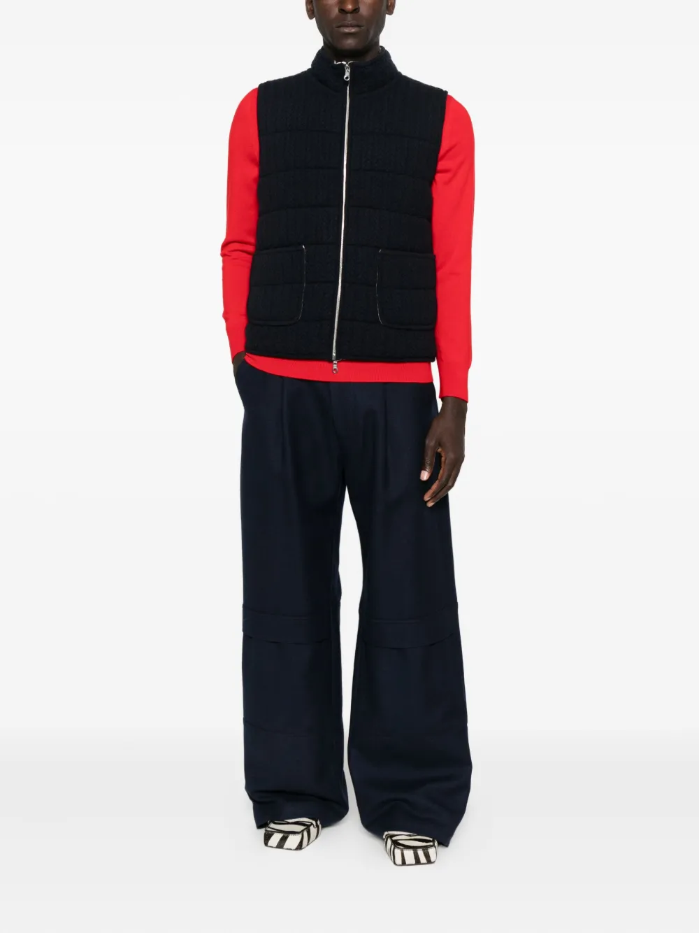 arch4 herringbone padded gilet | Waistcoats & Gilets | Image 2