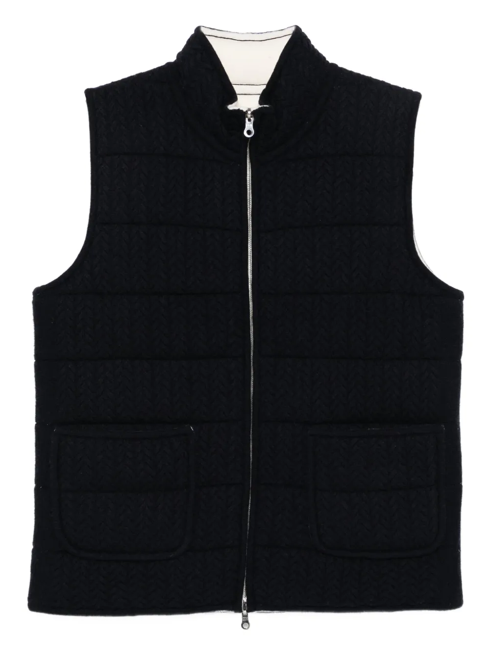 arch4 herringbone padded gilet | Blue | Image 1