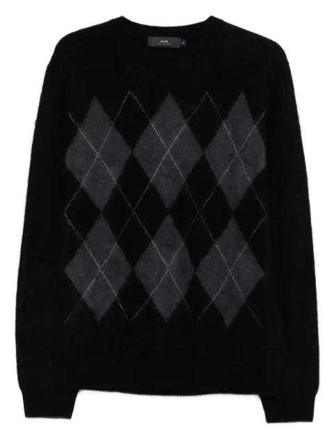 arch4 argyle brushed cashmere sweater