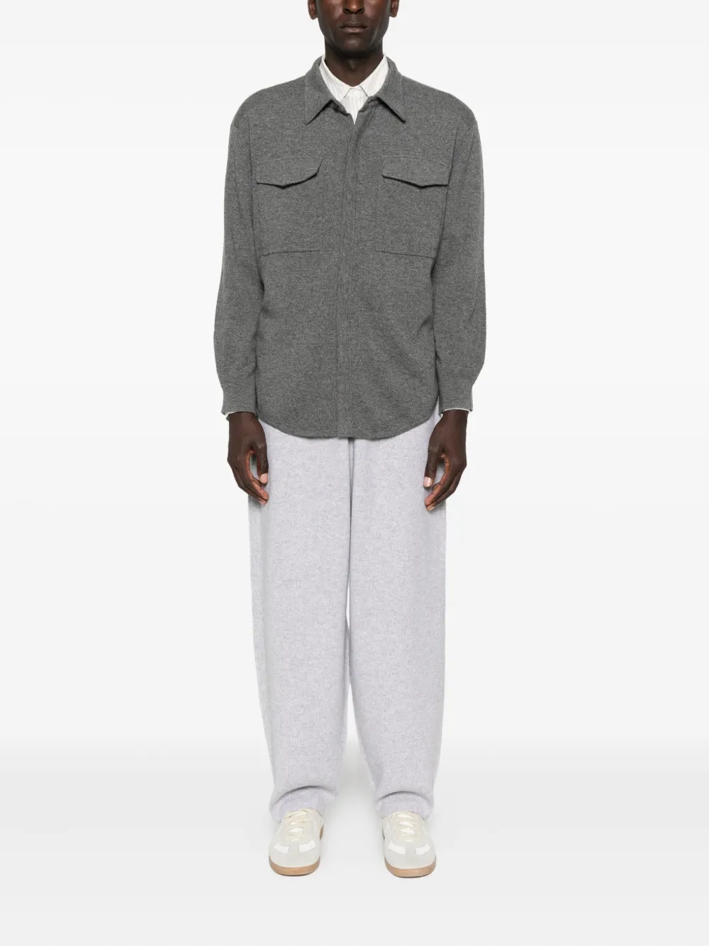 arch4 double-pocket cashmere shirt jacket | Shirt Jackets | Image 2