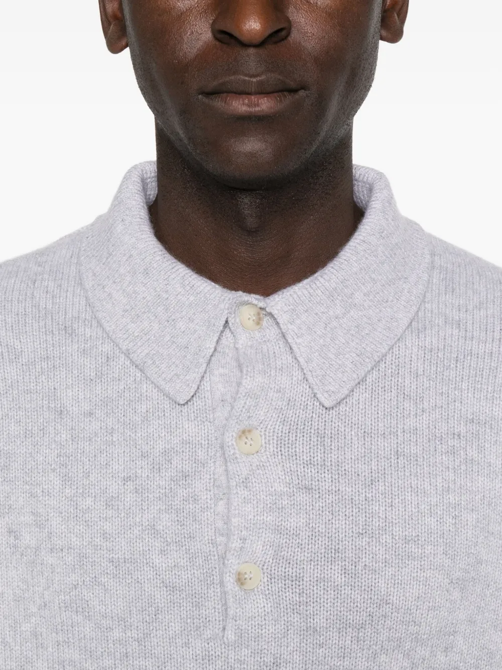 Arch4 Mr. Bessi Cashmere Polo Shirt In Gray