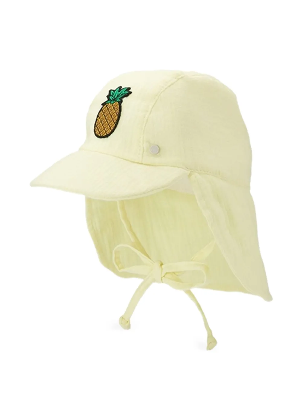 MAISON MICHEL KIDS Rais sun hat - イエロー MAISON MICHEL KIDS Rais sun hat - イエロー