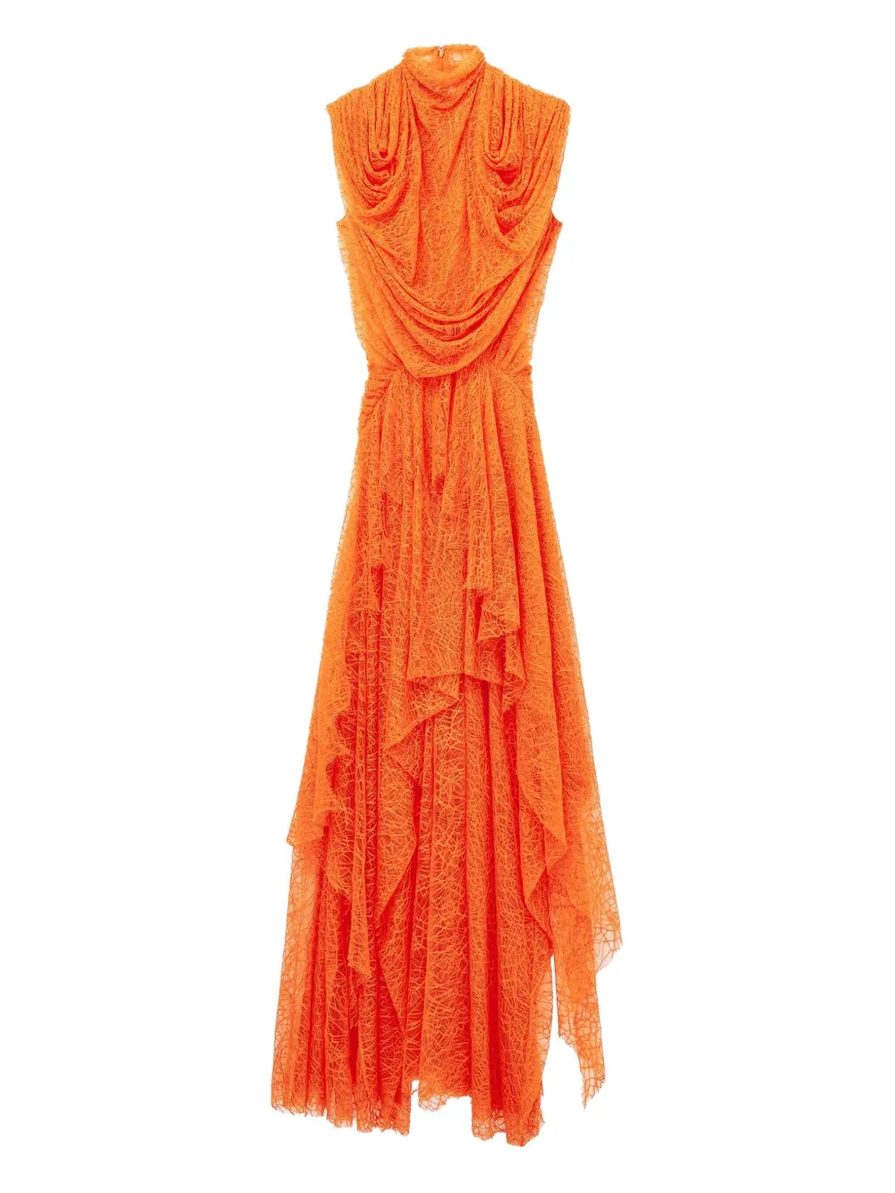 Alexander McQueen draped lace dress | Orange | Image 1