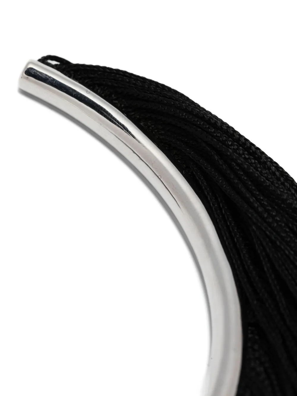 Jil Sander Cord-fringe Necklace In Black
