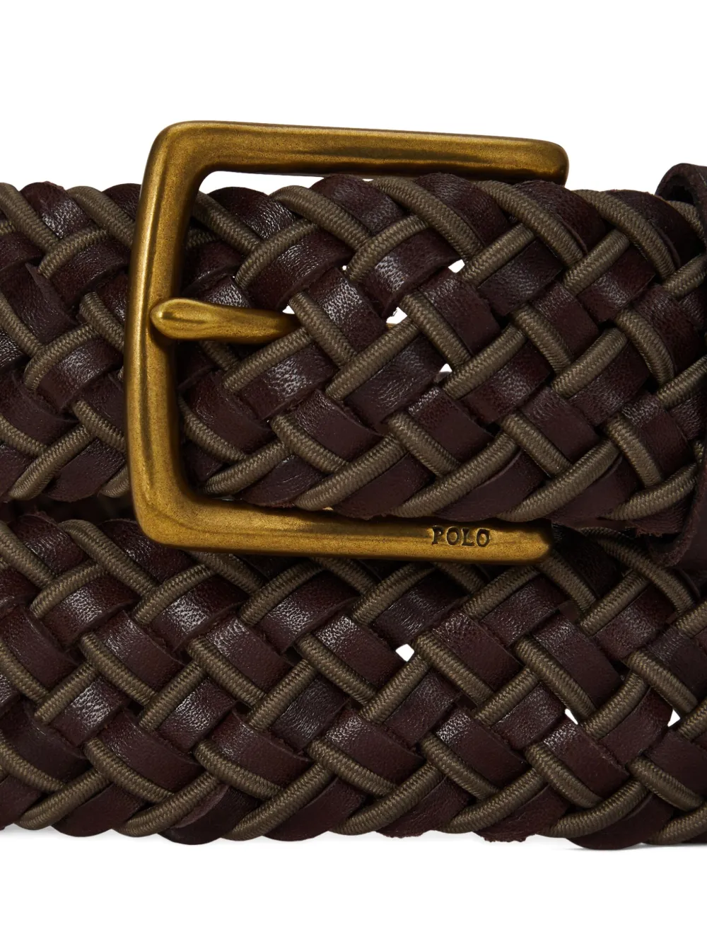 Polo Ralph Lauren Gevlochten riem Bruin