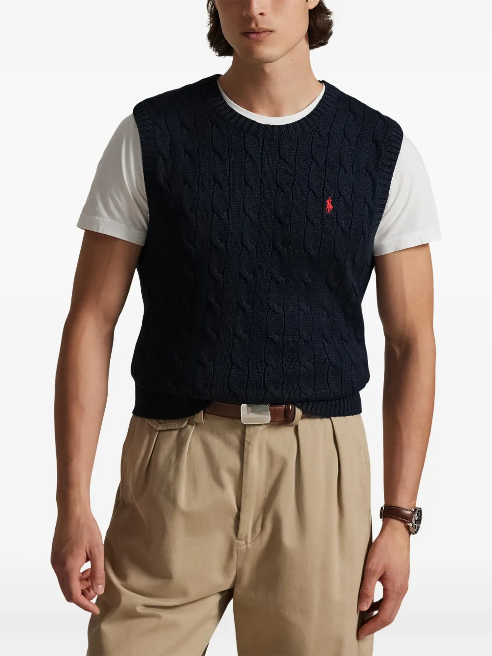 Polo Ralph Lauren Kabelgebreide spencer Blauw