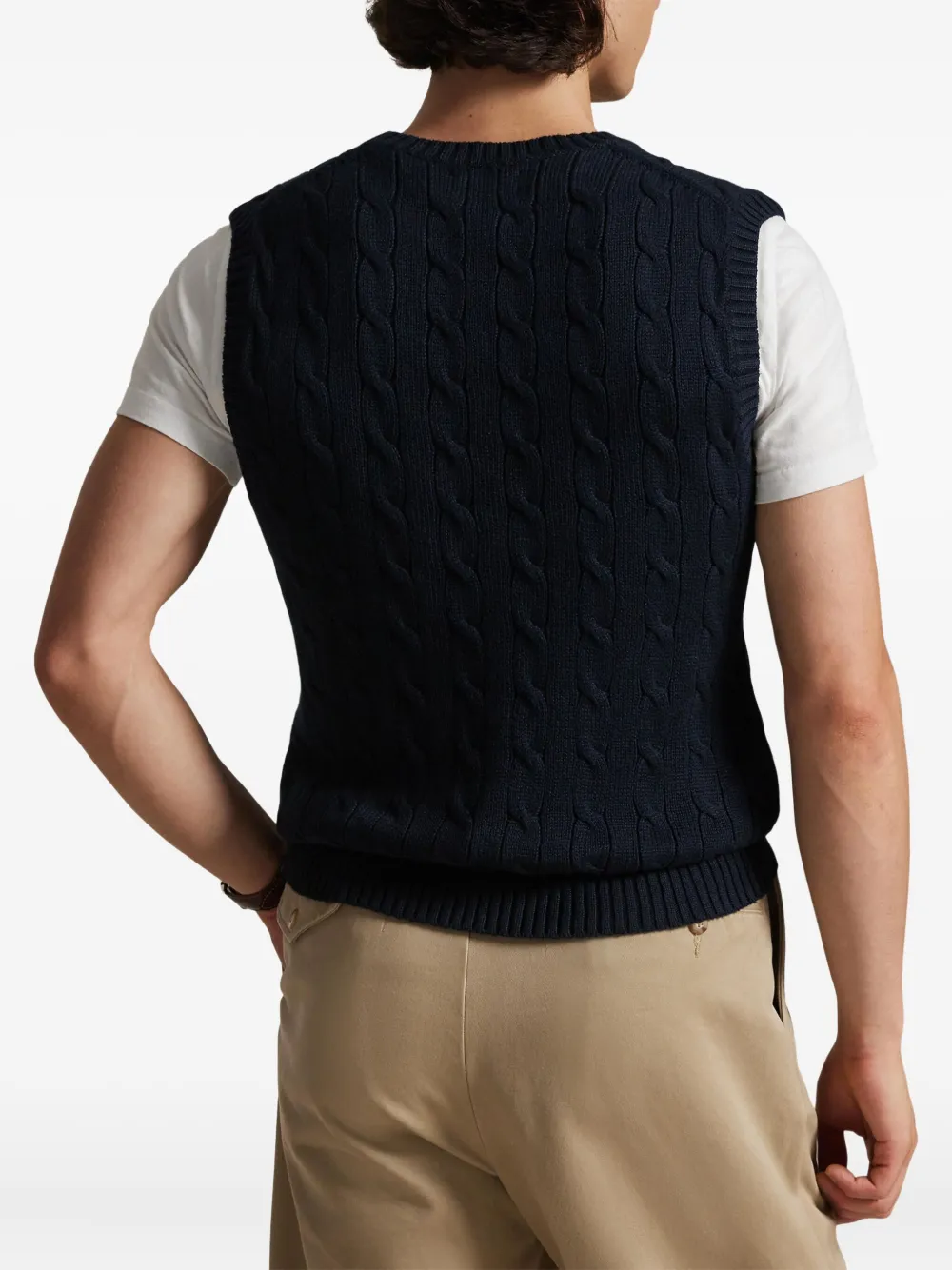 Polo Ralph Lauren Kabelgebreide spencer Blauw