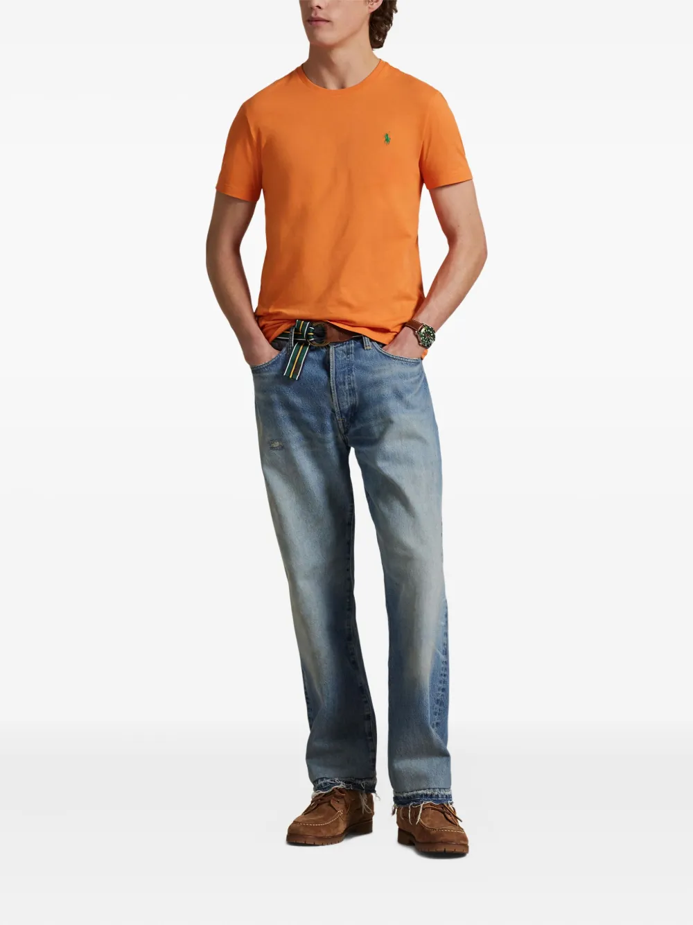 Polo Ralph Lauren T-shirt met ronde hals Oranje