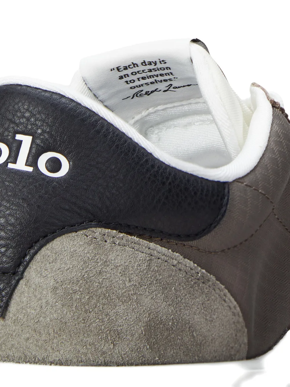 Polo Ralph Lauren Train 89 suede panelled sneakers Grey