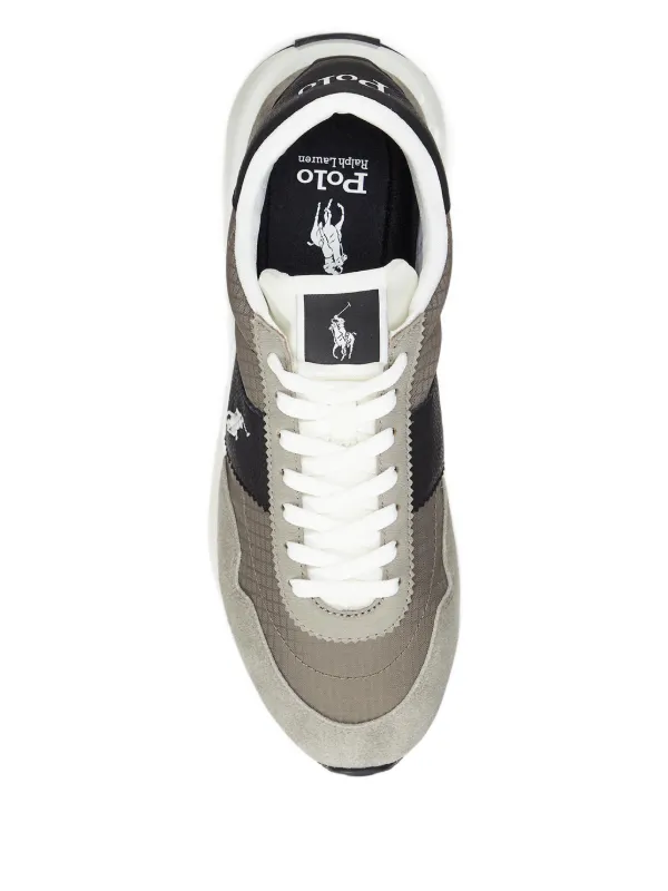 Polo Ralph Lauren Tenis Train 89 Con Paneles De Gamuza Gris FARFETCH CO