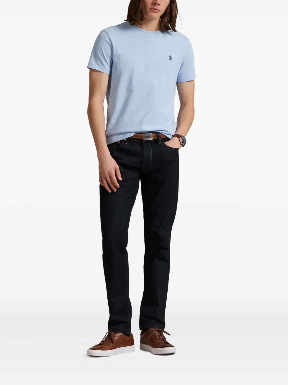 Polo Ralph Lauren T-shirt met geborduurd logo Blauw