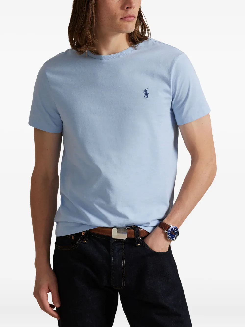 Polo Ralph Lauren T-shirt met geborduurd logo Blauw