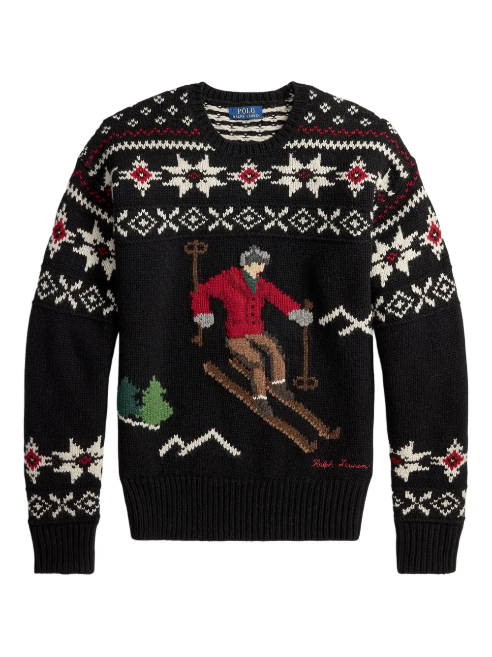 Polo Ralph Lauren Skier Long-sleeve Jumper In Black