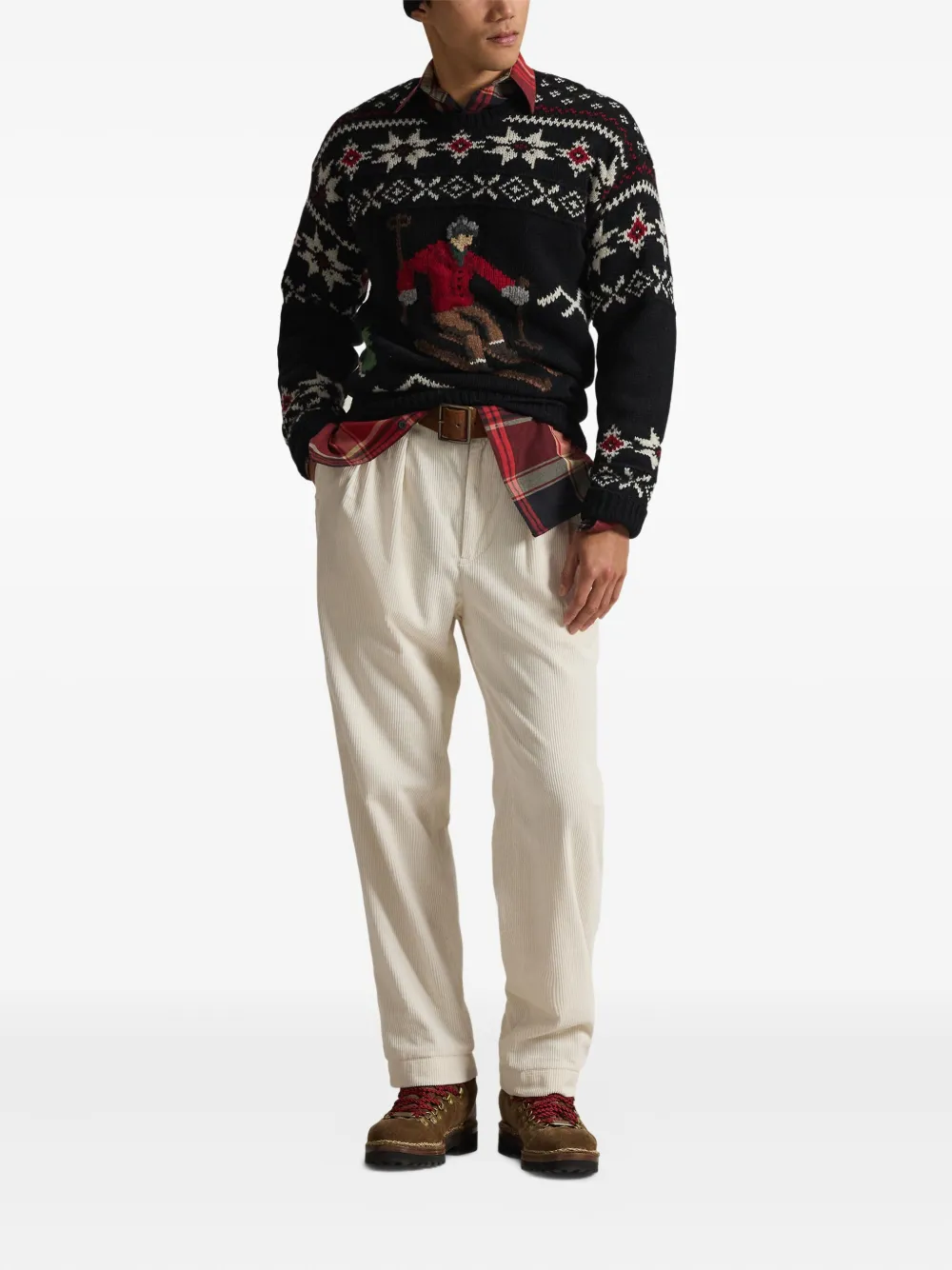 Polo Ralph Lauren Skier Long-sleeve Jumper In Black