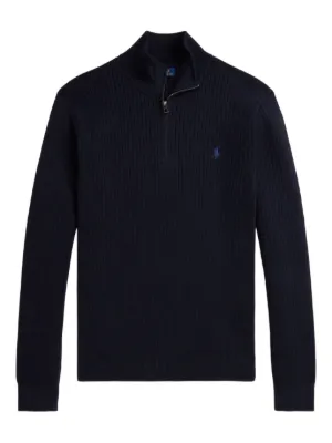 Polo Ralph Lauren half-zip long-sleeve Cotton Sweater | Grey