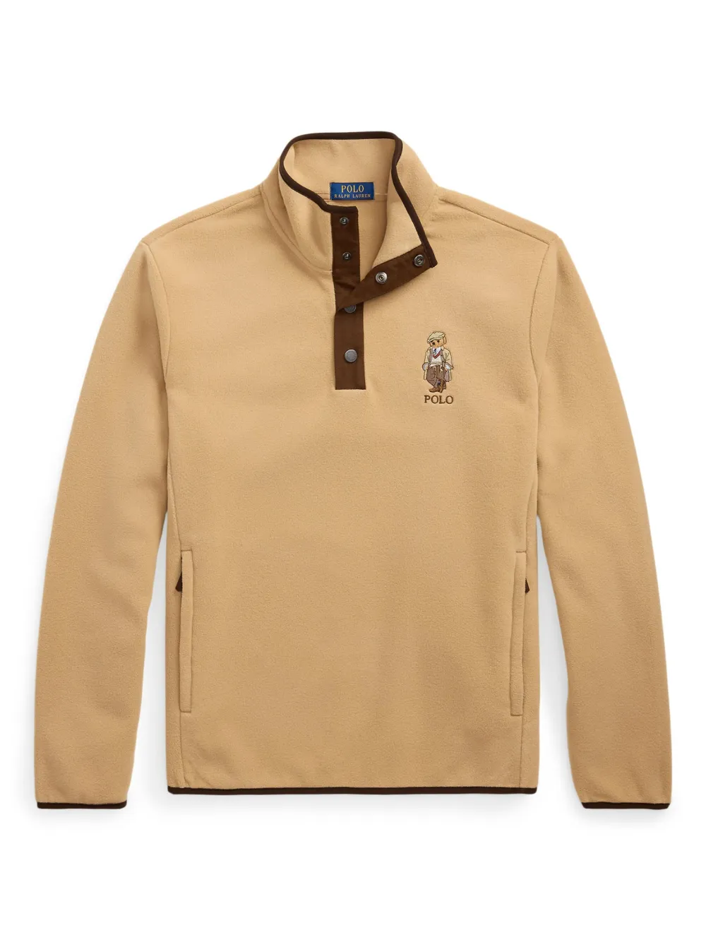 Polo Ralph Lauren Polo Bear sweater met halve rits Beige