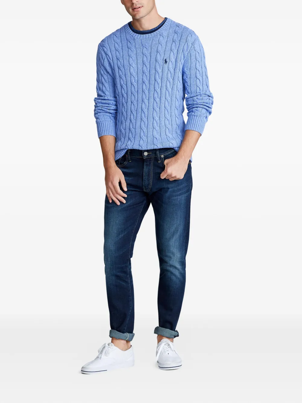 Polo Ralph Lauren Kabelgebreide trui Blauw