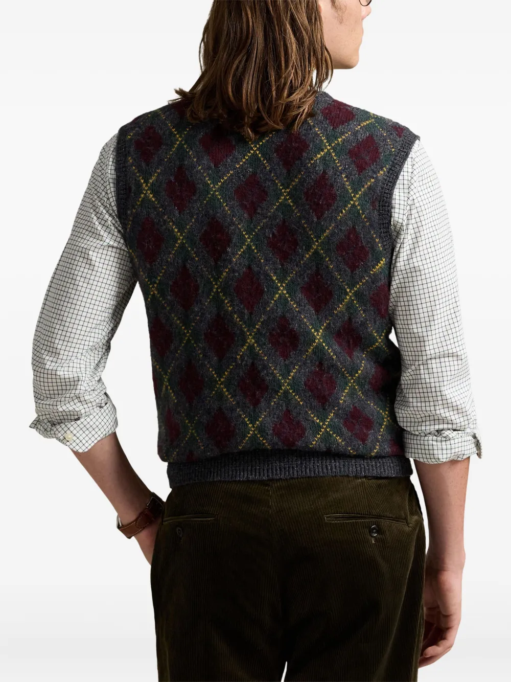 Polo Ralph Lauren Spencer met argyle-patroon Grijs