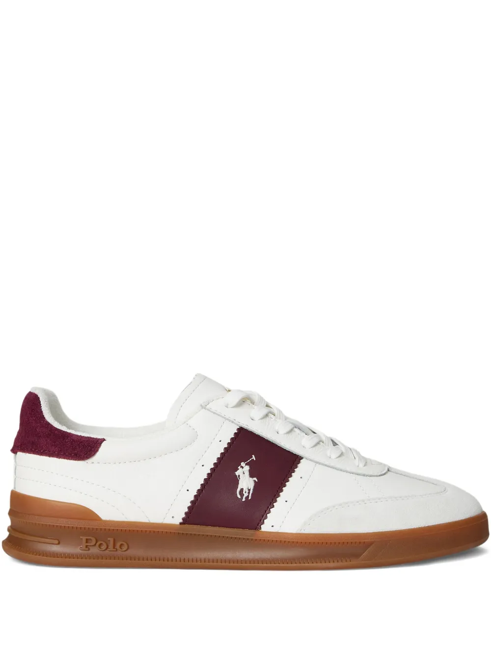 Polo Ralph Lauren Train 89 suede panelled sneakers Grey