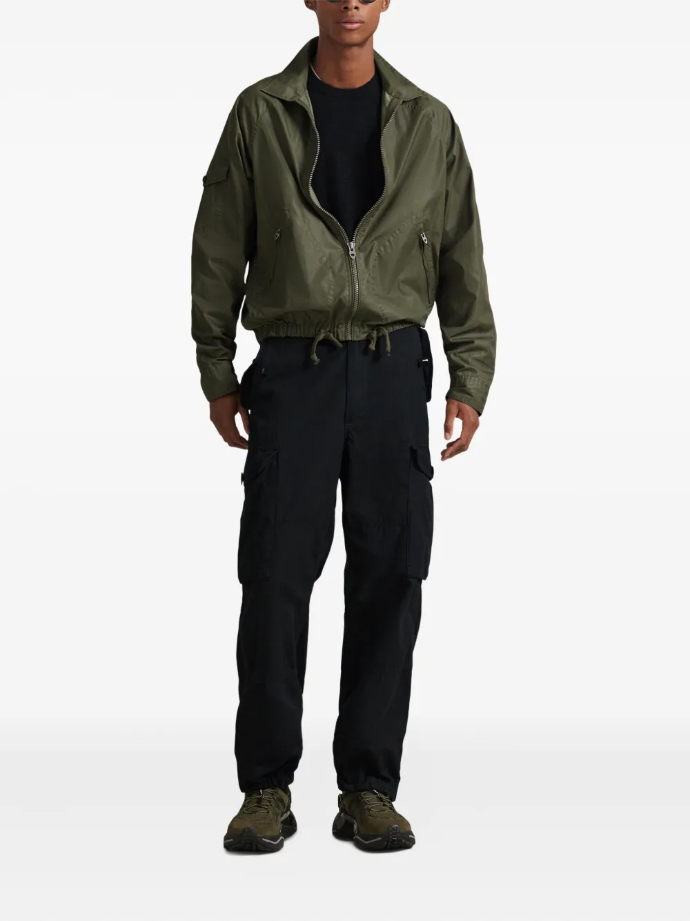 Polo Ralph Lauren Drawstring-pocket Bomber Jacket In Green