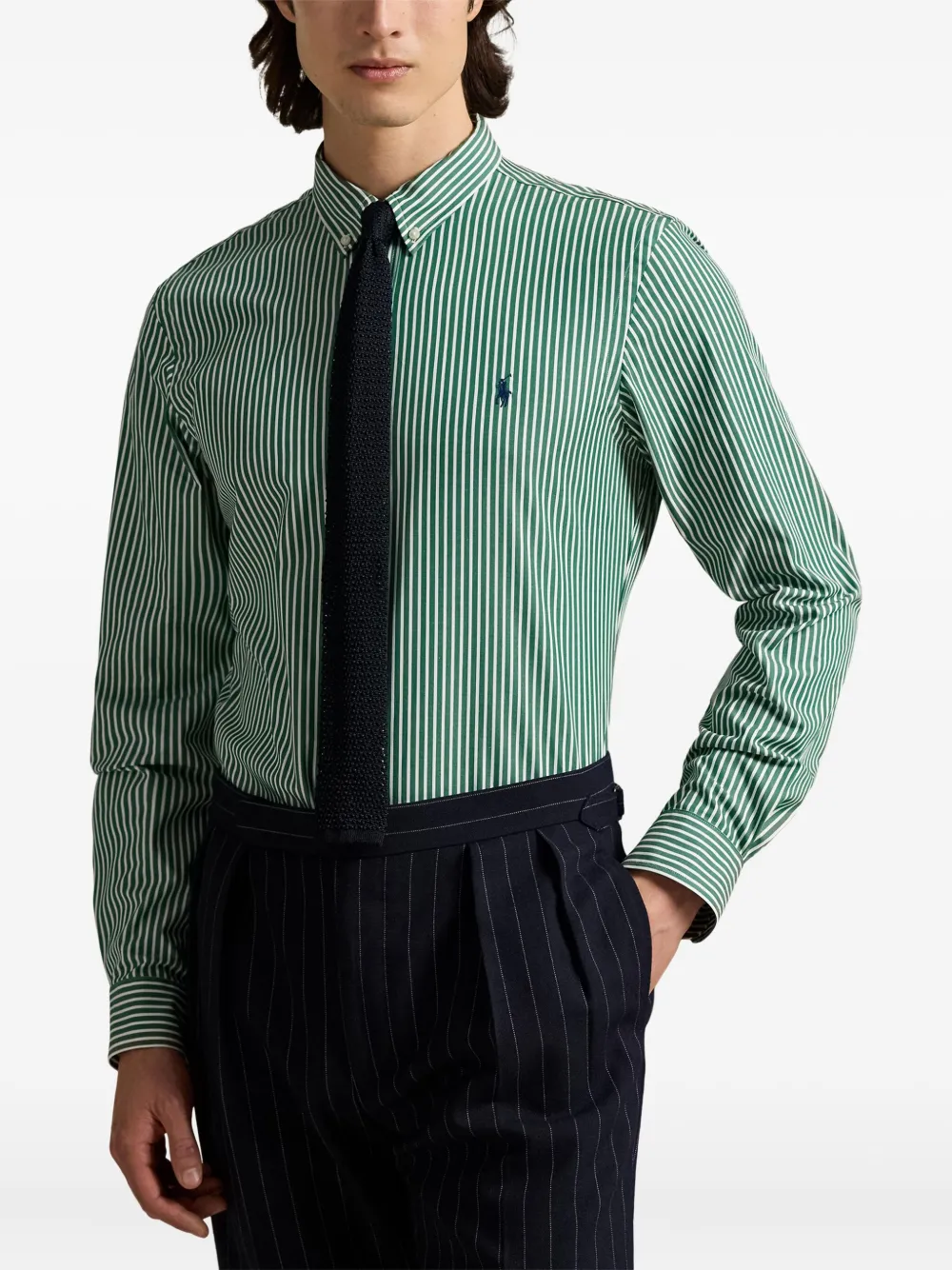 Polo Ralph Lauren Gestreept overhemd met lange mouwen Groen