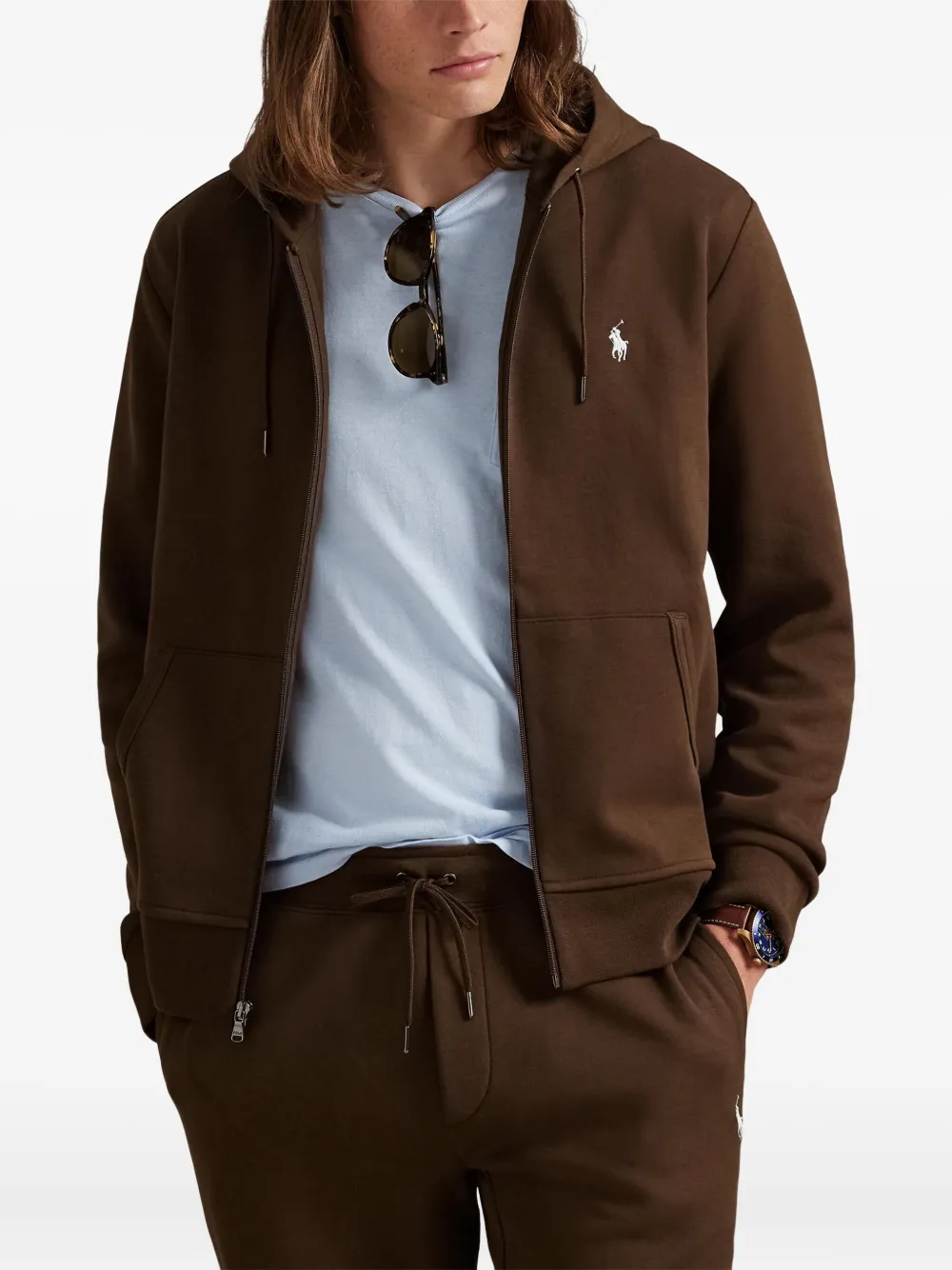Polo Ralph Lauren Hoodie met rits Bruin