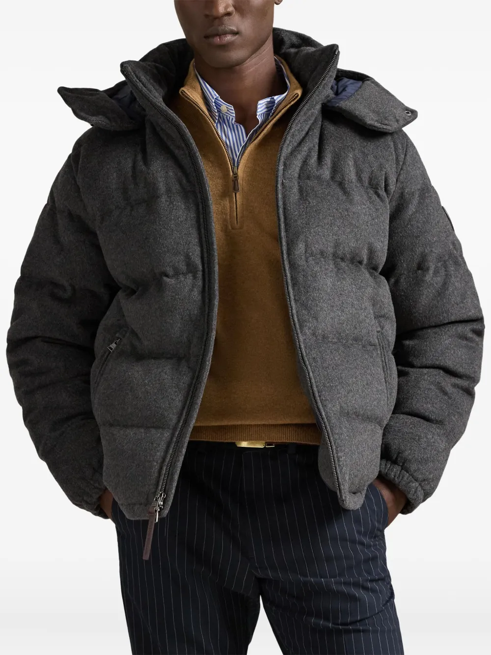 Polo Ralph Lauren Gewatteerd jack met capuchon Grijs