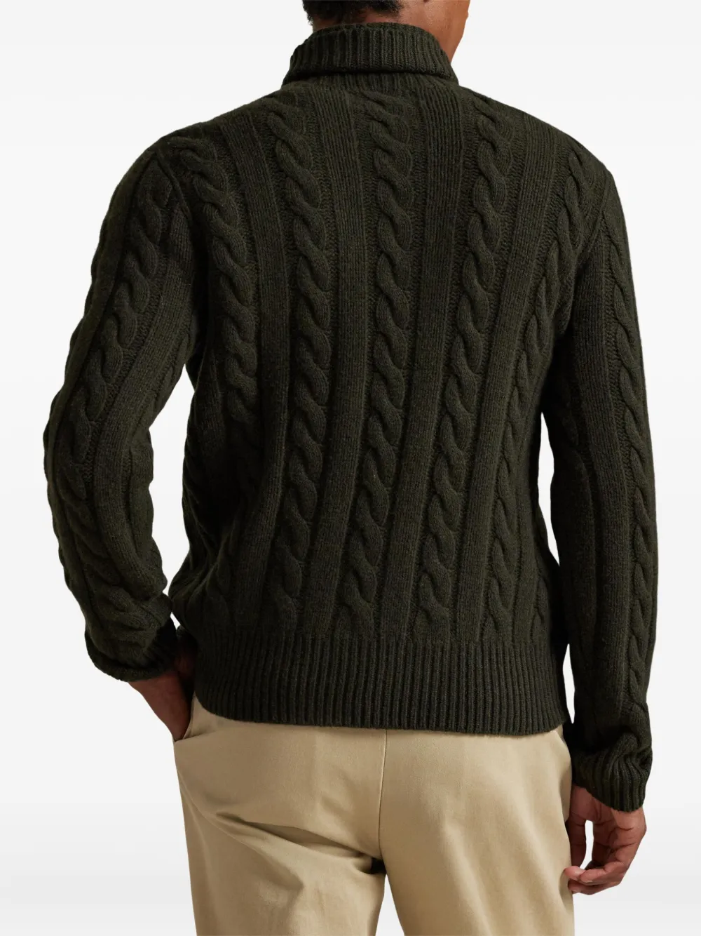 Polo Ralph Lauren Kabelgebreide coltrui Groen