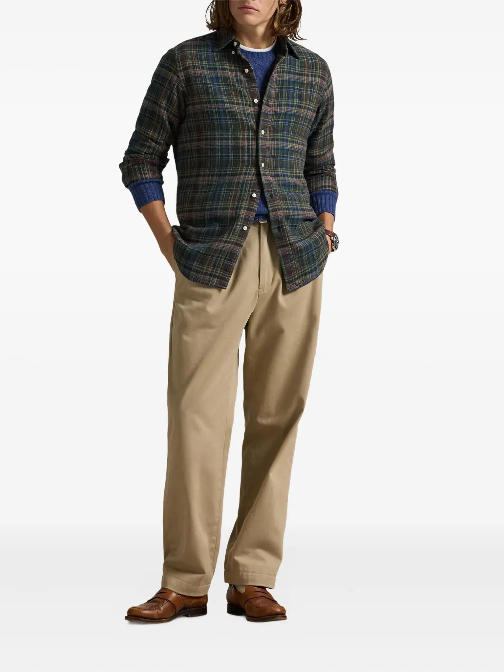 Polo Ralph Lauren plaid-pattern flannel shirt | Image 2