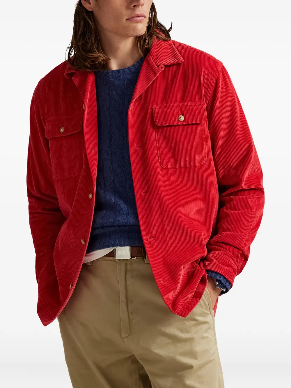 Polo Ralph Lauren Ribfluwelen overhemd Rood