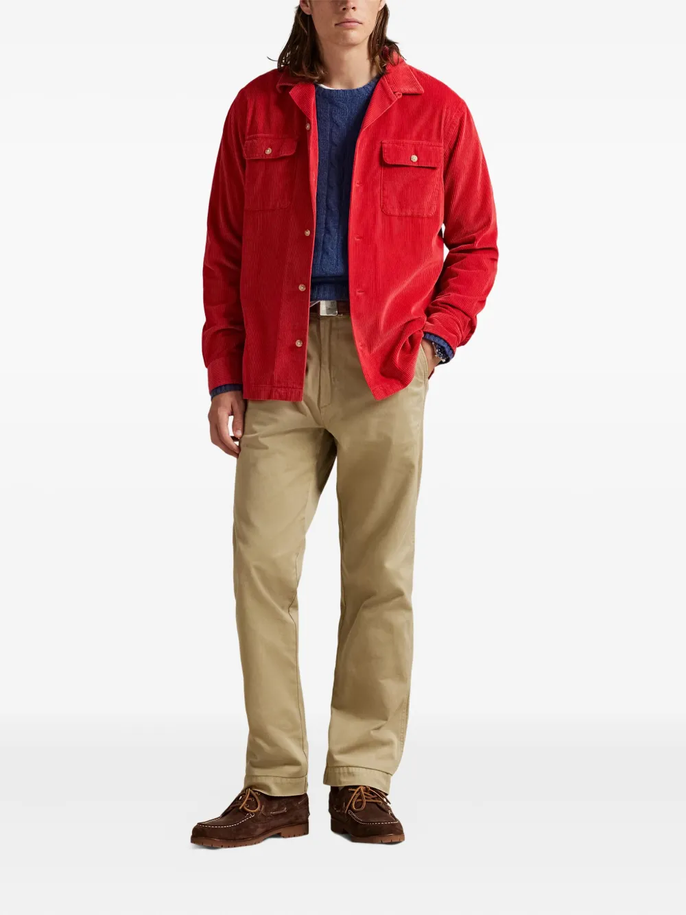 Polo Ralph Lauren Ribfluwelen overhemd Rood