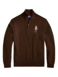 Polo Ralph Lauren half-zip polo-bear sweater - Brown