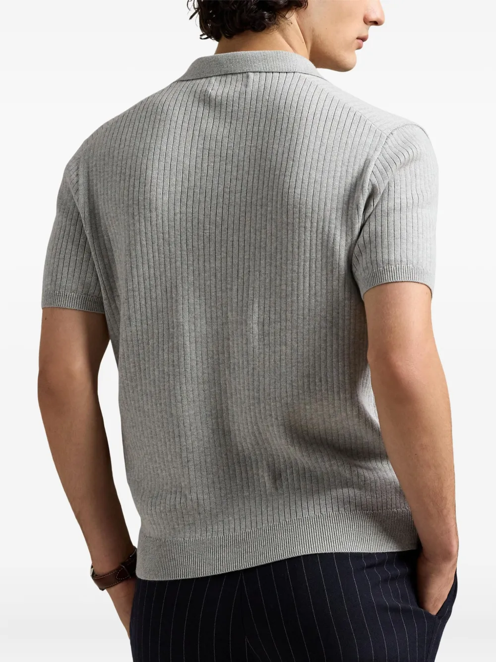Polo Ralph Lauren Geribbeld poloshirt Grijs