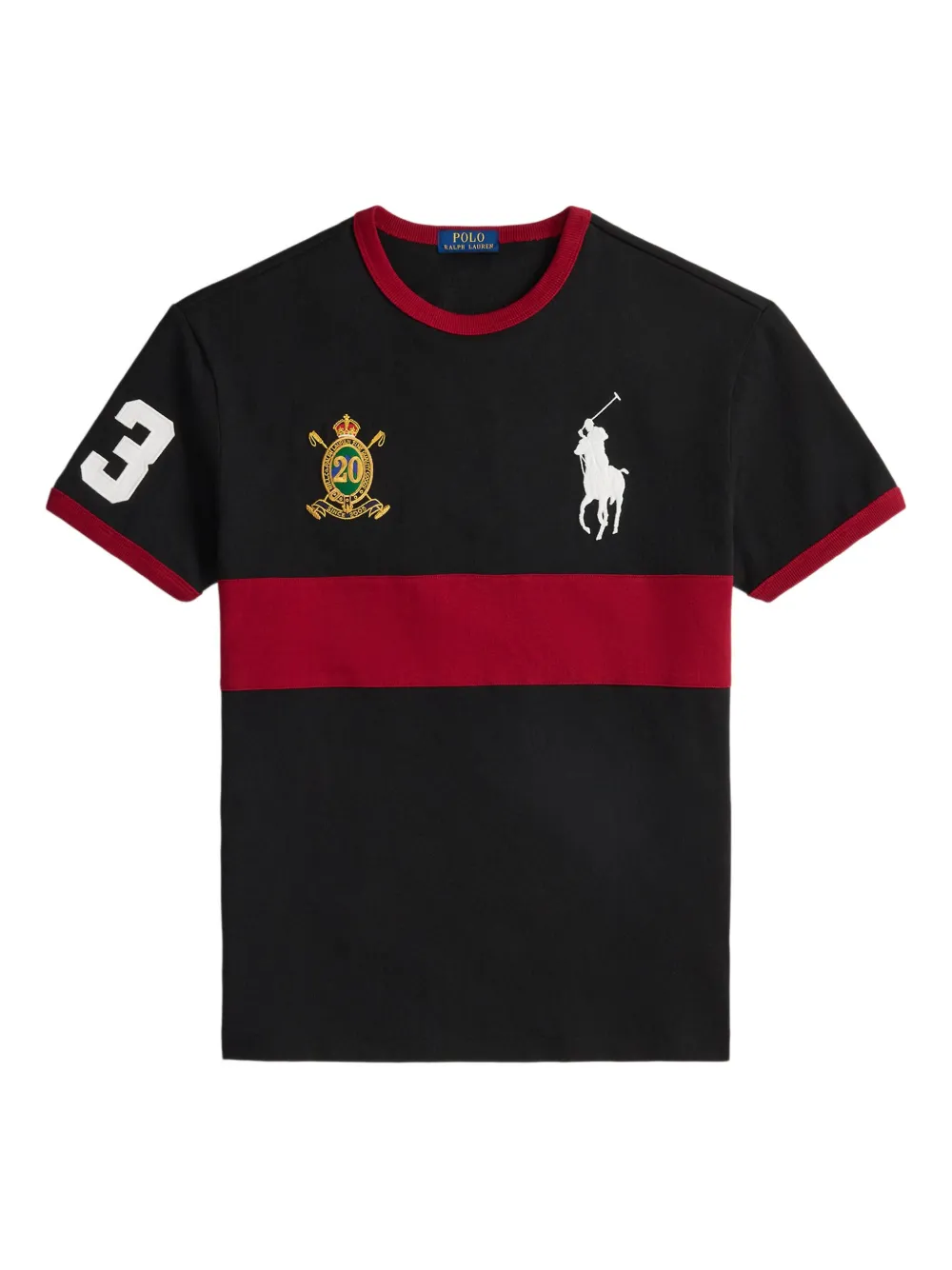 ribbed-neck short-sleeve T-shirt