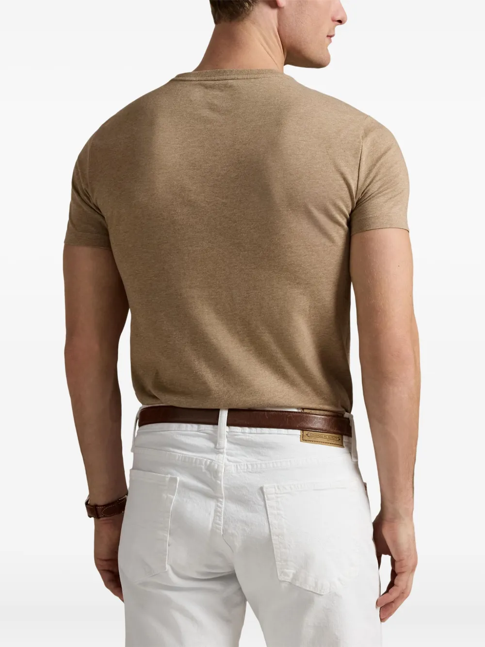 Polo Ralph Lauren Katoenen T-shirt met geborduurd logo Bruin